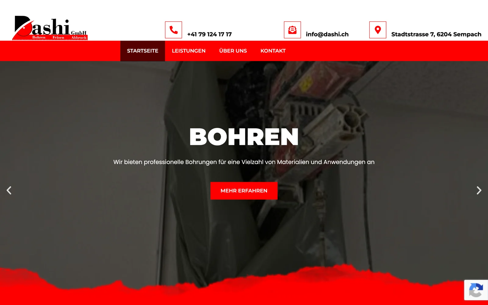 Website der Dashi GmbH